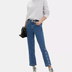 Rag & bone New York Wide leg Snap Dylan Jeans Women's Size 24, 25 NWT